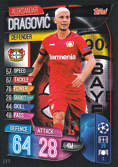 Aleksandar Dragovic Bayer 04 Leverkusen 2019/20 Topps Match Attax CL #LEV13